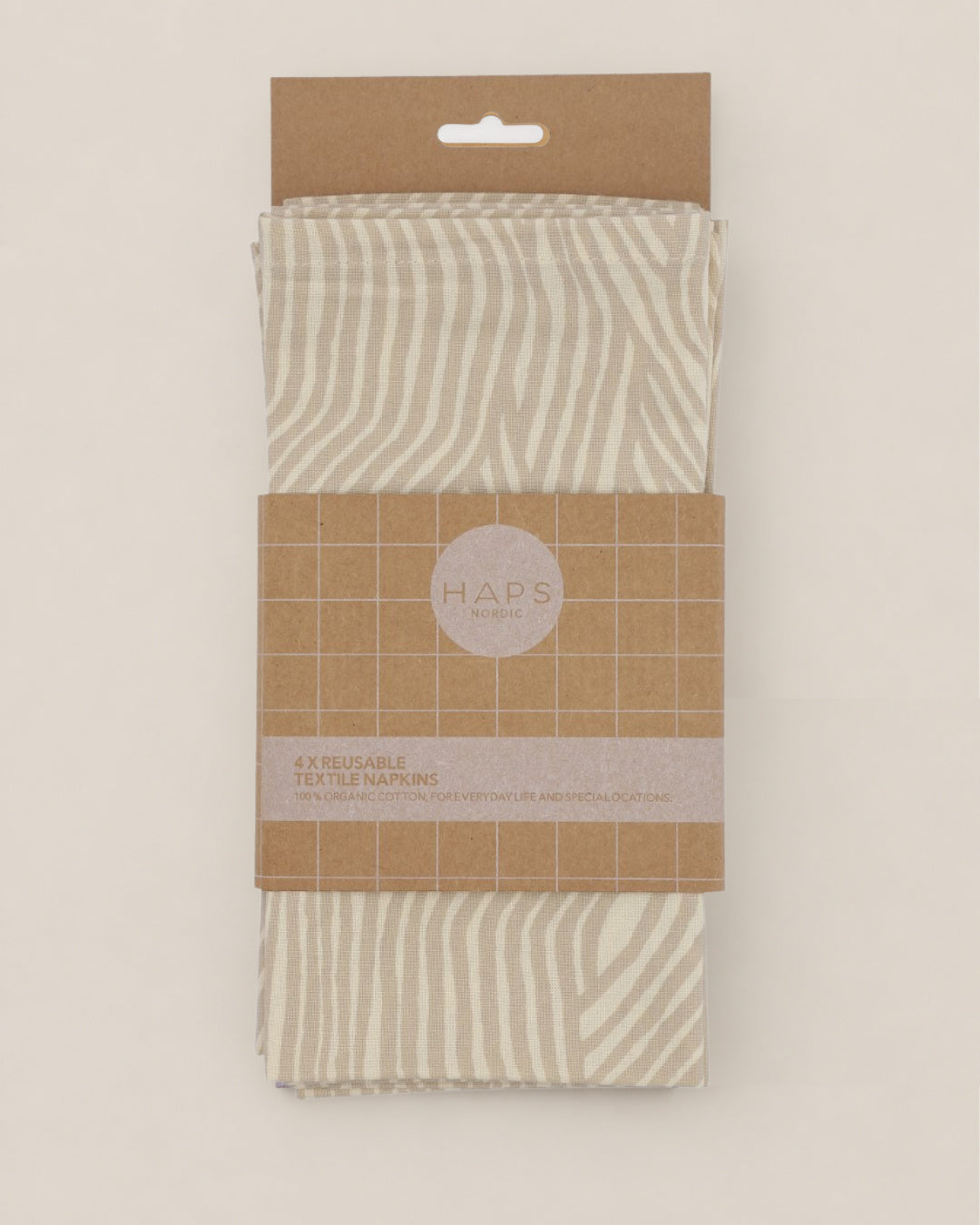TEXTILE NAPKINS 4-PACK - Oyster grey Wave