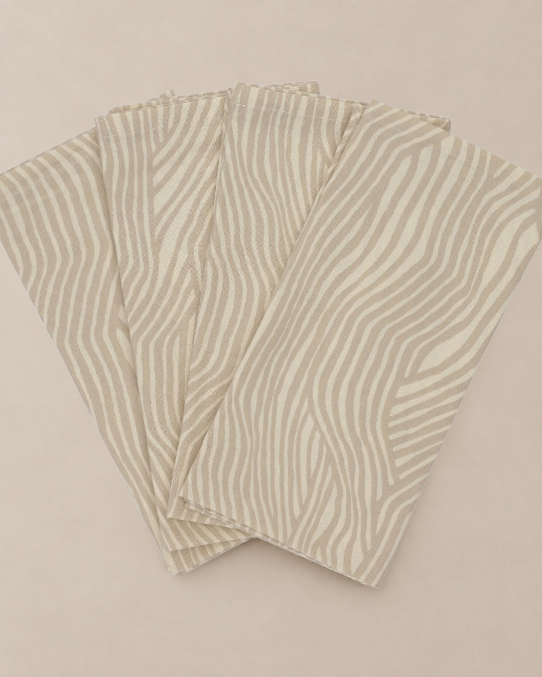 TEXTILE NAPKINS 4-PACK - Oyster grey Wave