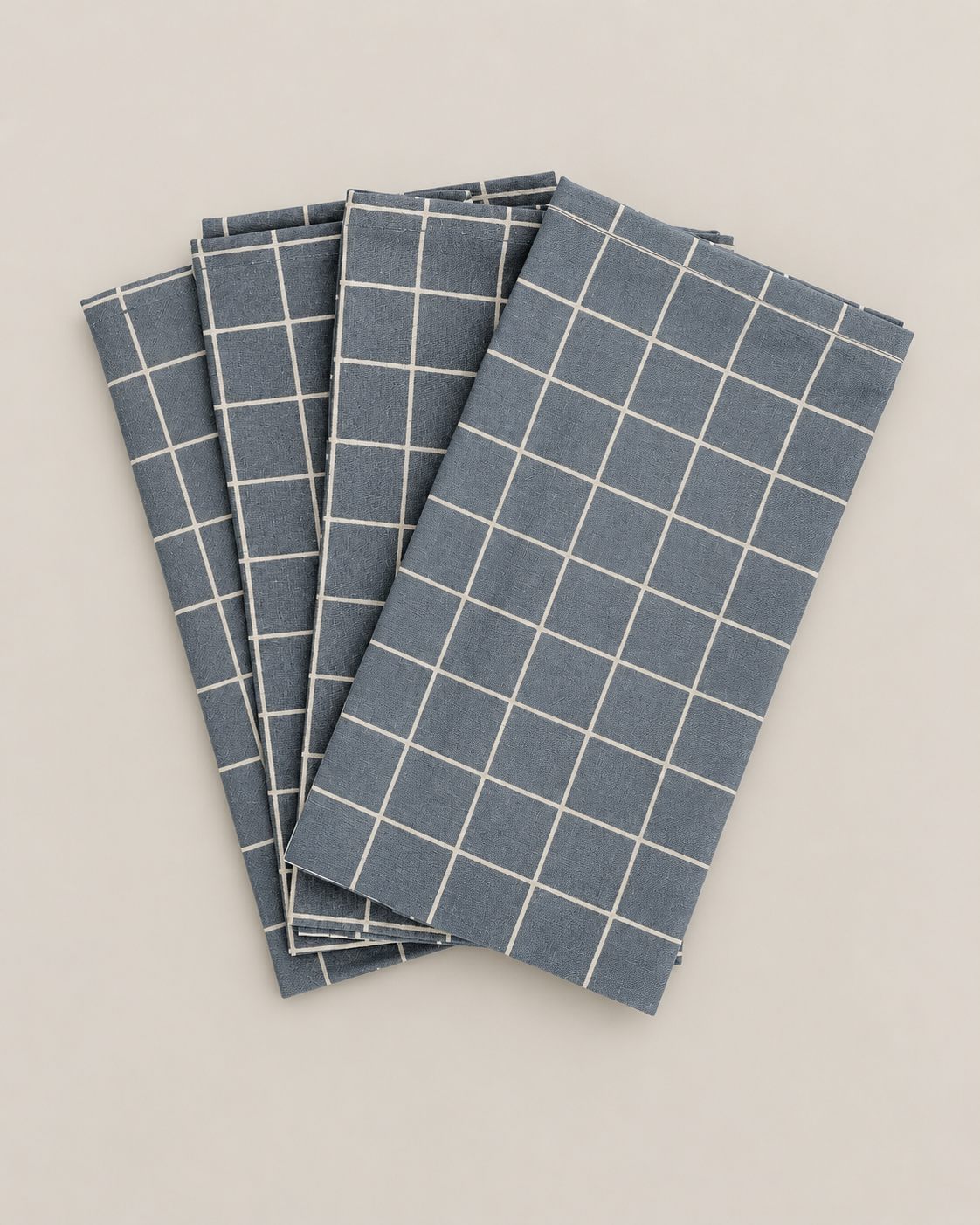 TEXTILE NAPKINS 4-PACK - Ocean Check