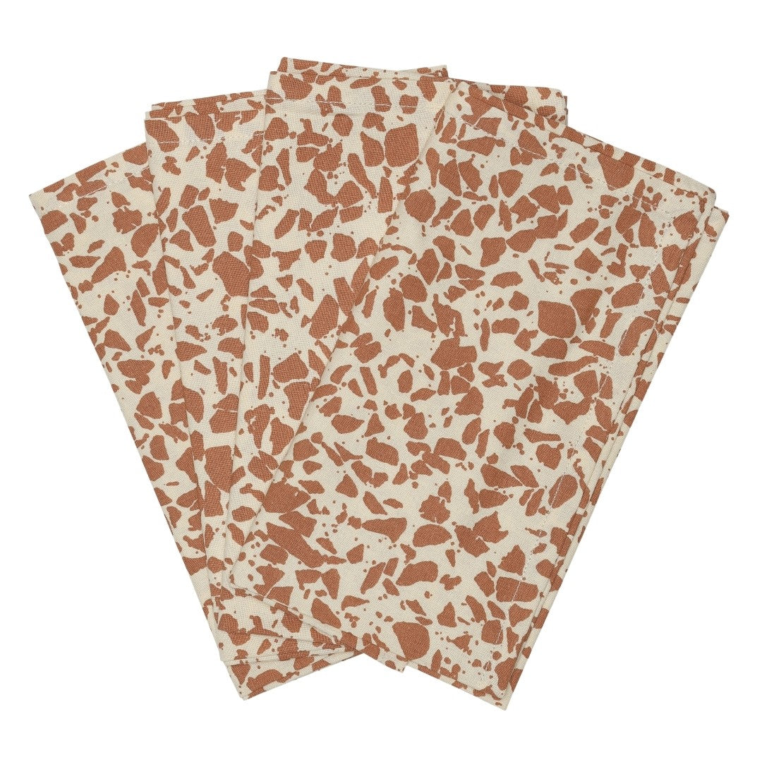 TEXTILE NAPKINS 4-PACK - Terracotta Terrazzo