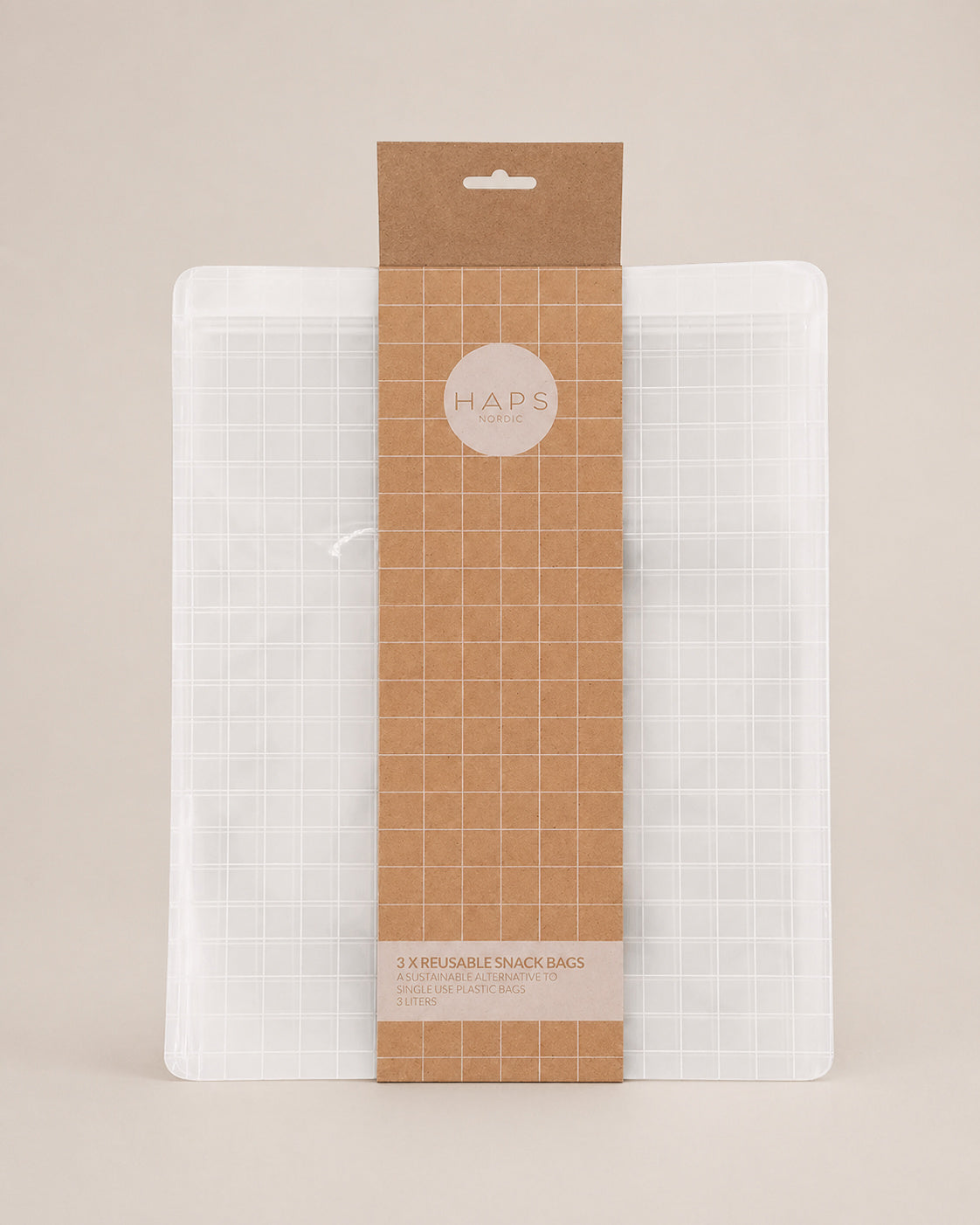 REUSABLE SNACK BAG 5 LITER - Transparent Check