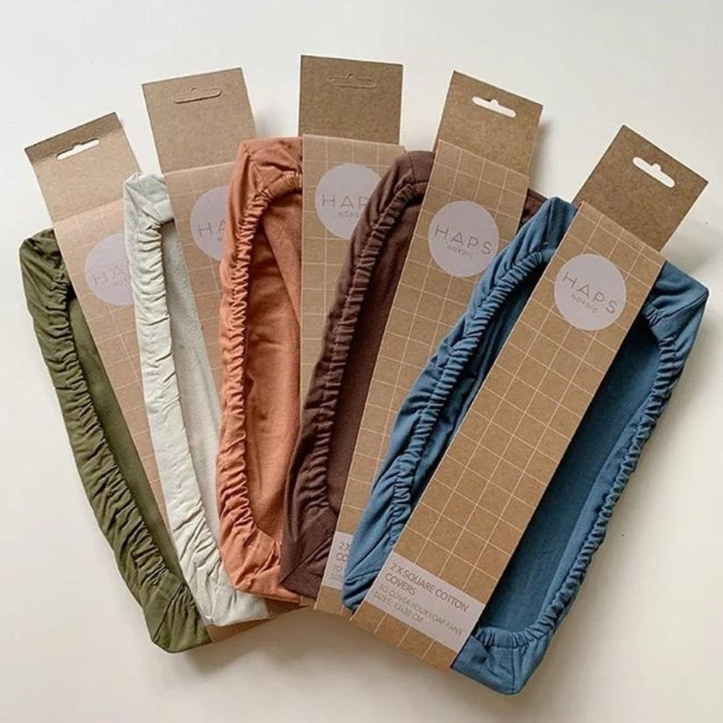 Haps Nordic Square Cotton cover 2-pack solid Cotton cover Oyster grey pack