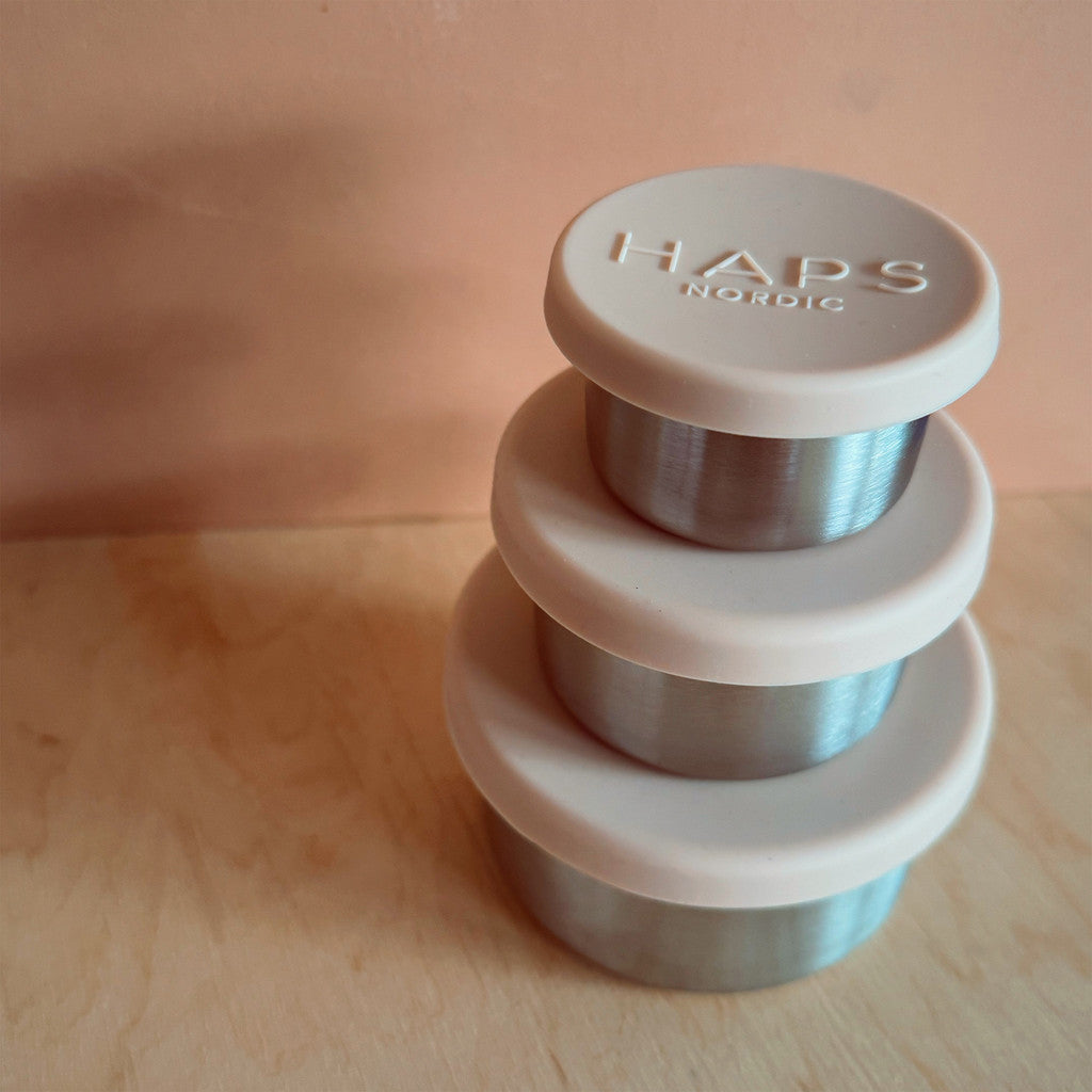 Haps Nordic Steel trio Food jar Blush