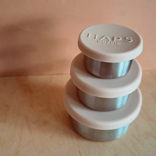 Haps Nordic Steel trio Food jar Blush