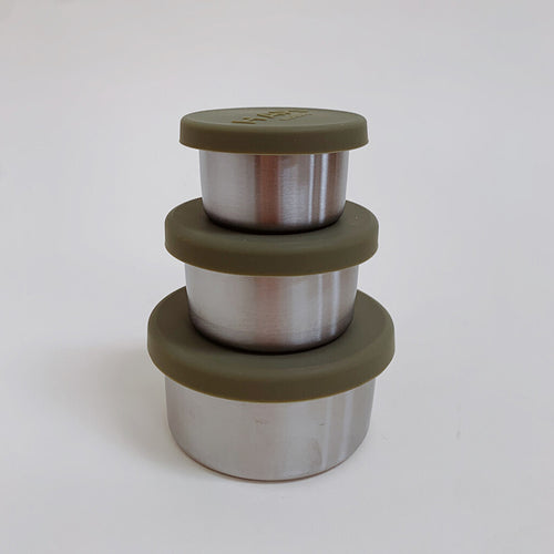 Haps Nordic Steel trio Food jar Olive