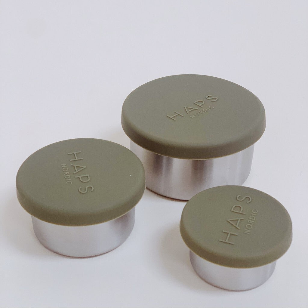 Haps Nordic Steel trio Food jar Olive