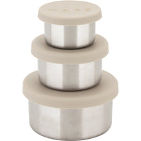 Haps Nordic Steel trio Food jar Oyster Grey