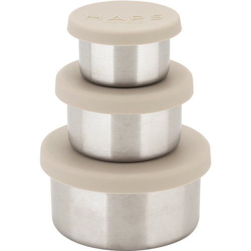Haps Nordic Steel trio Food jar Oyster Grey