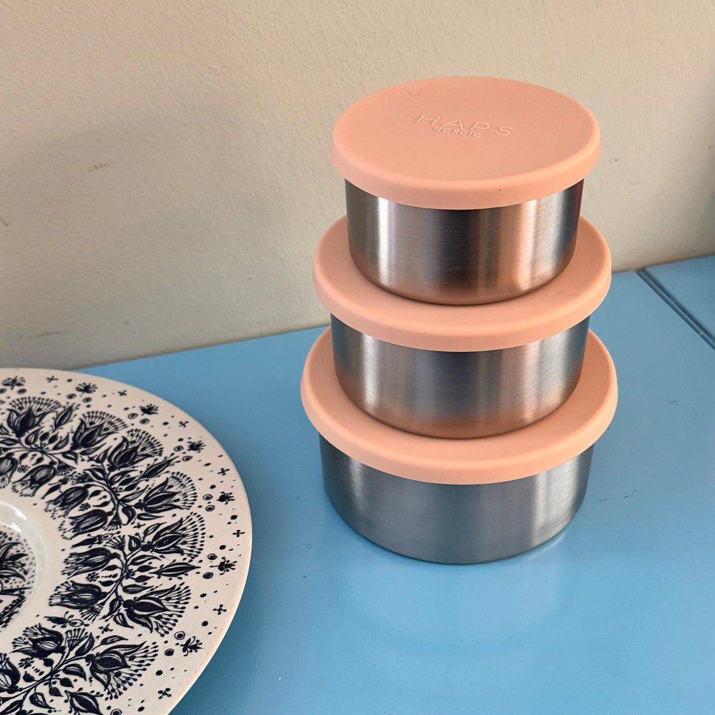 Haps Nordic Steel trio large Food jar Blush