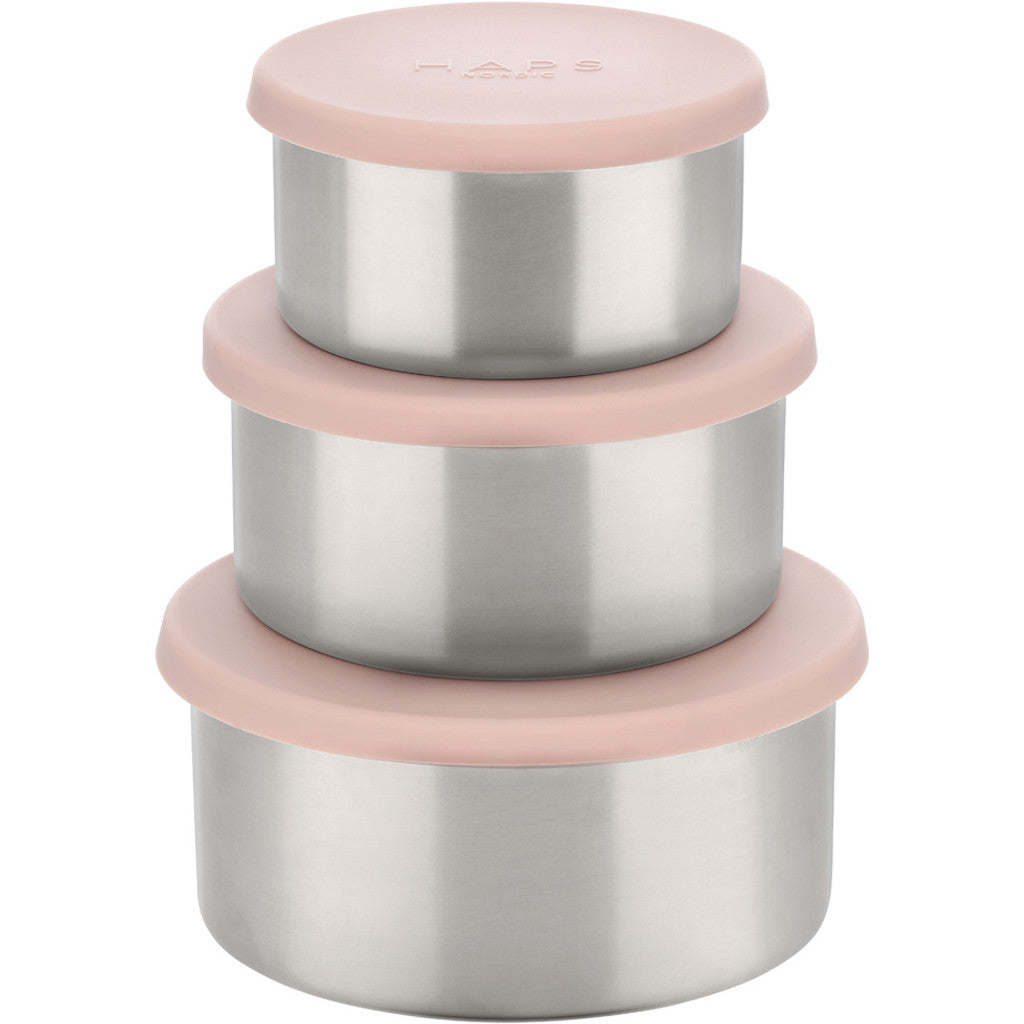 Haps Nordic Steel trio large Food jar Blush