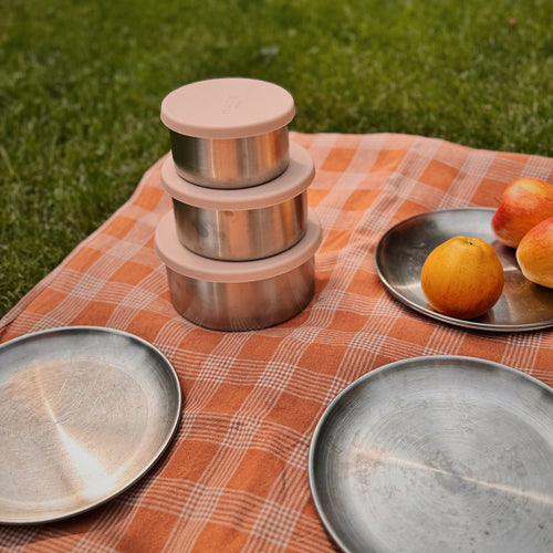 Haps Nordic Steel trio large Food jar Blush