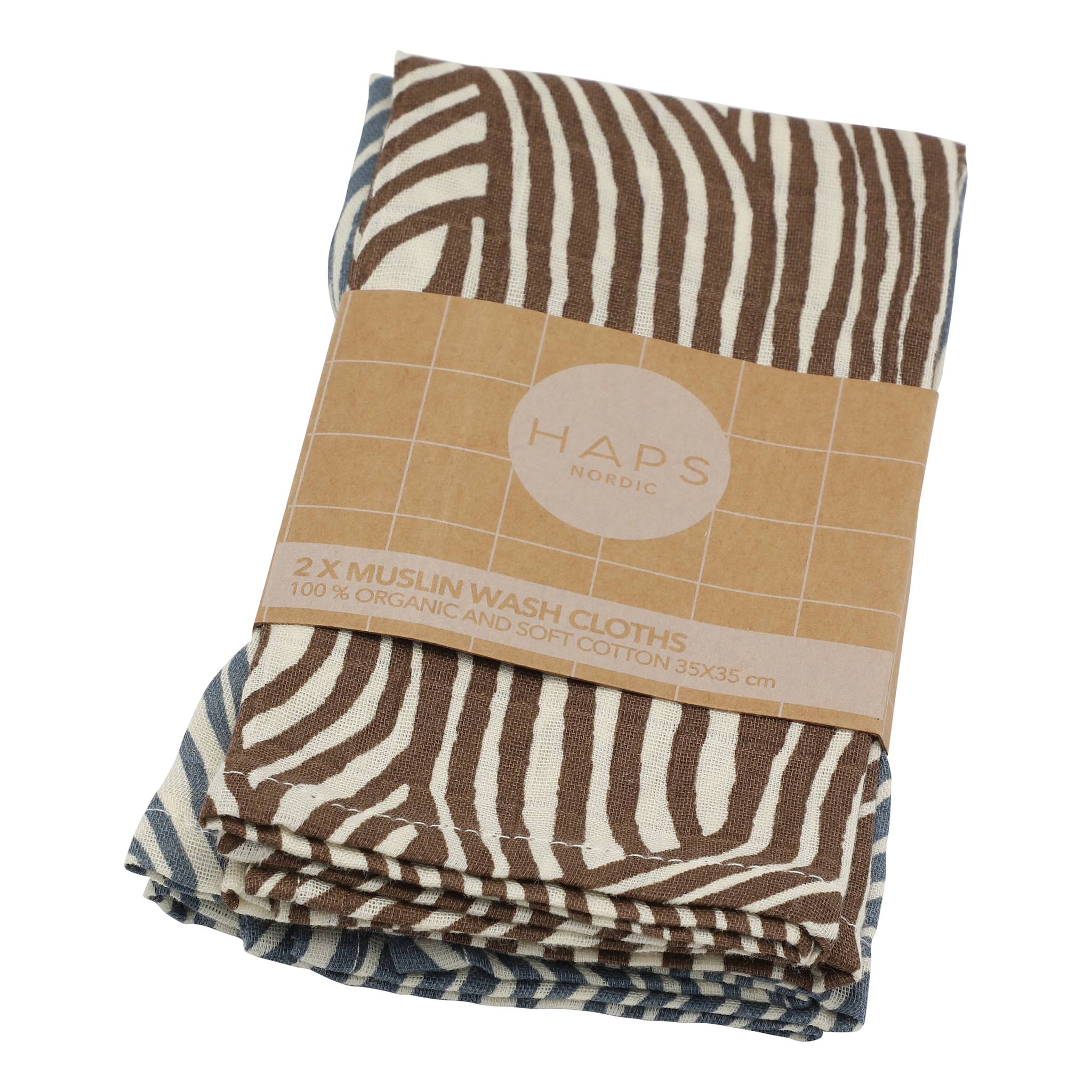 WASH CLOTH 2-PACK - Winter wave print