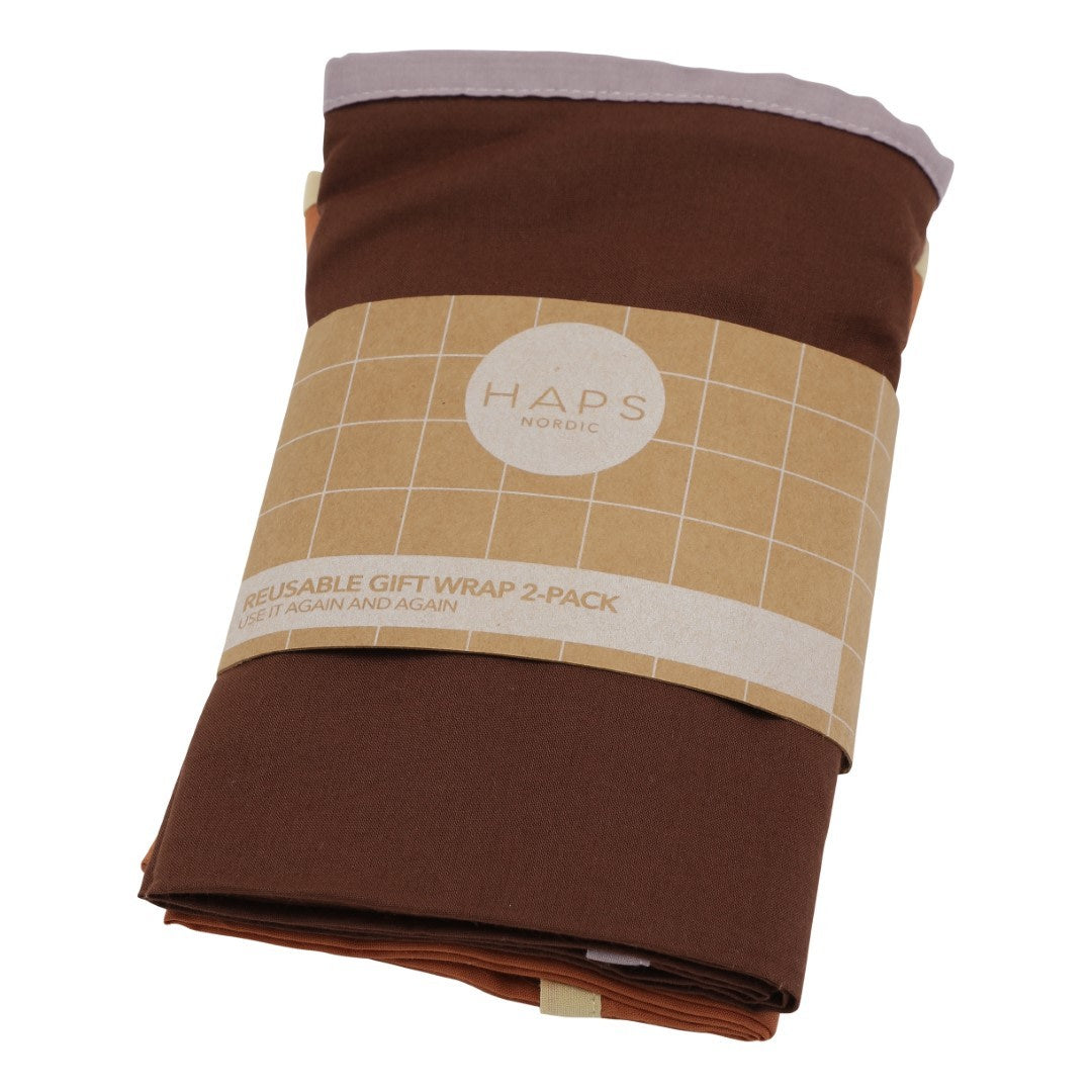 GIFT WRAP 2-PACK - Hazel/terracotta