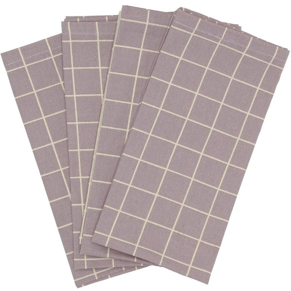 Haps Nordic Textile napkins 4-pack Napkins Lavender check