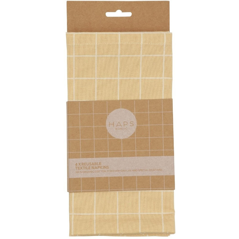 Haps Nordic Textile napkins 4-pack Napkins Sun light check