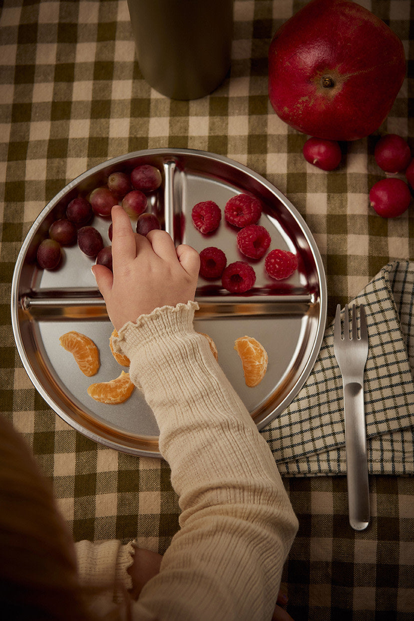 KIDS PLATE 3 SECTIONS - Steel