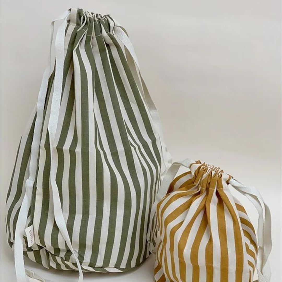 MULTI BAG 2-PACK - Marine stripe Mustard/Olive