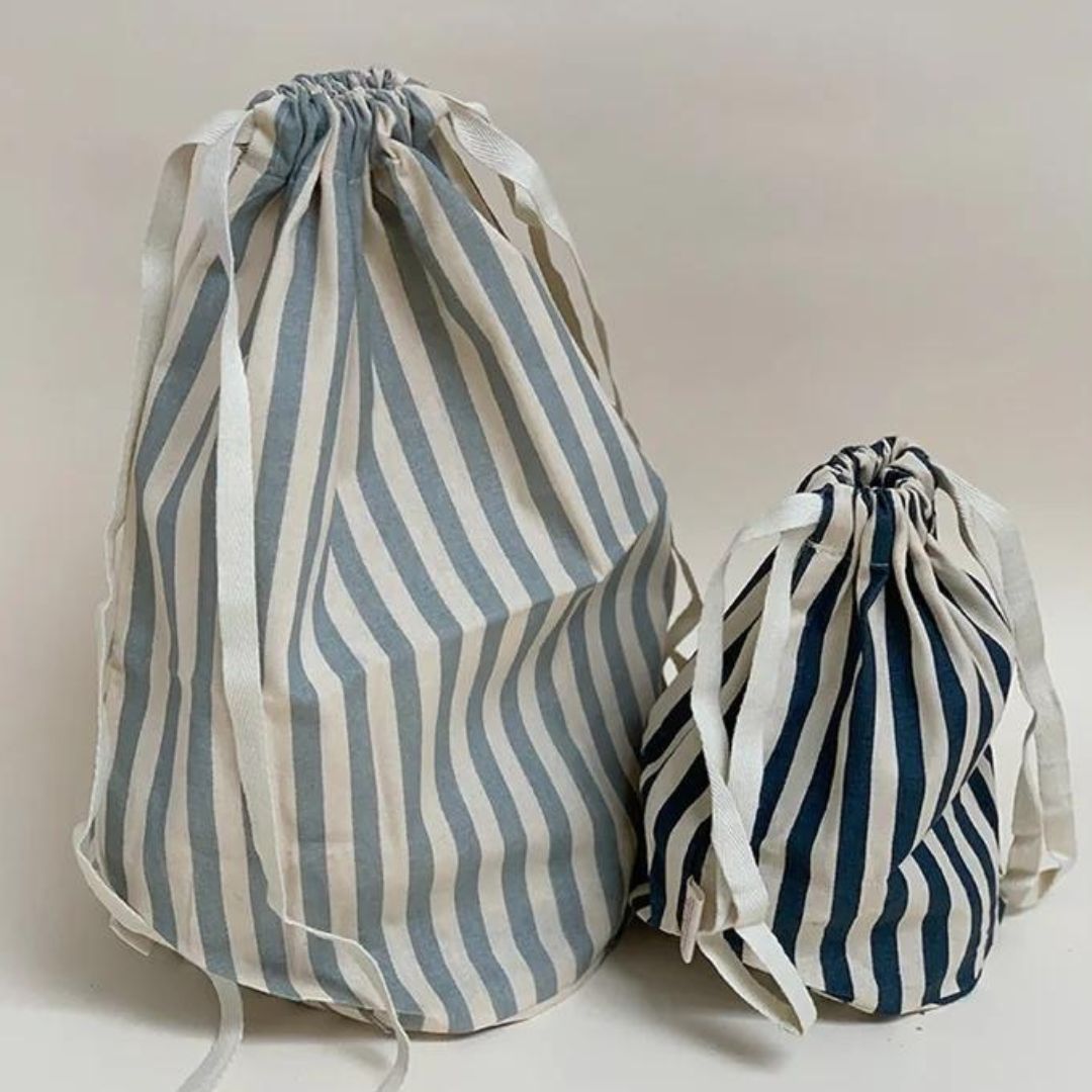 MULTI BAG 2-PACK - Marine stripe Petrolium/pigeon