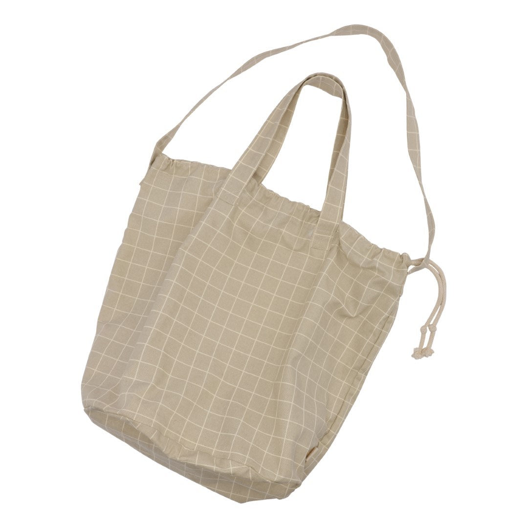 SHOPPING BAG - Oyster Grey Check