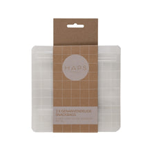 Load image into Gallery viewer, Haps Nordic 3-pak Reusable Snack Bag 400 ml Snack bags Transparent Check