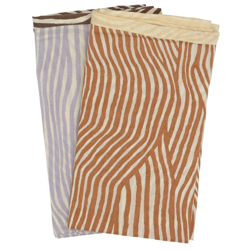 Haps Nordic Gift wrap 2-pack Gift wrap Terracotta/Lavender Wave