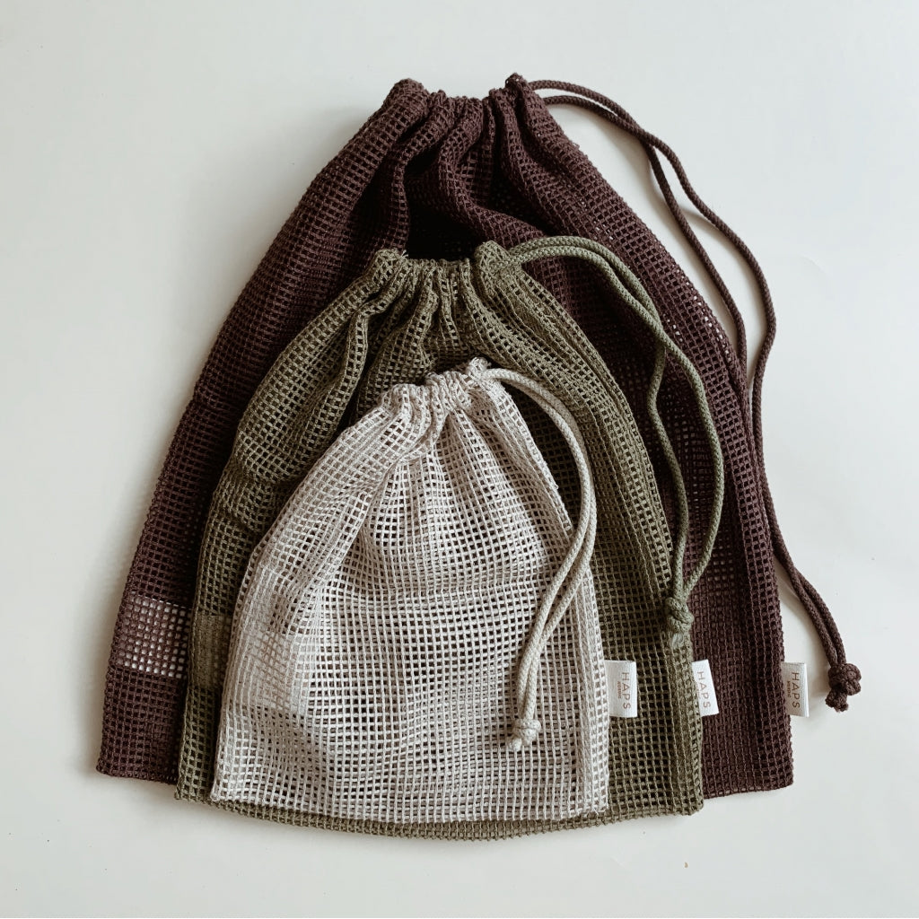 Haps Nordic Mesh bags 3-pack Mesh bag Forest mix