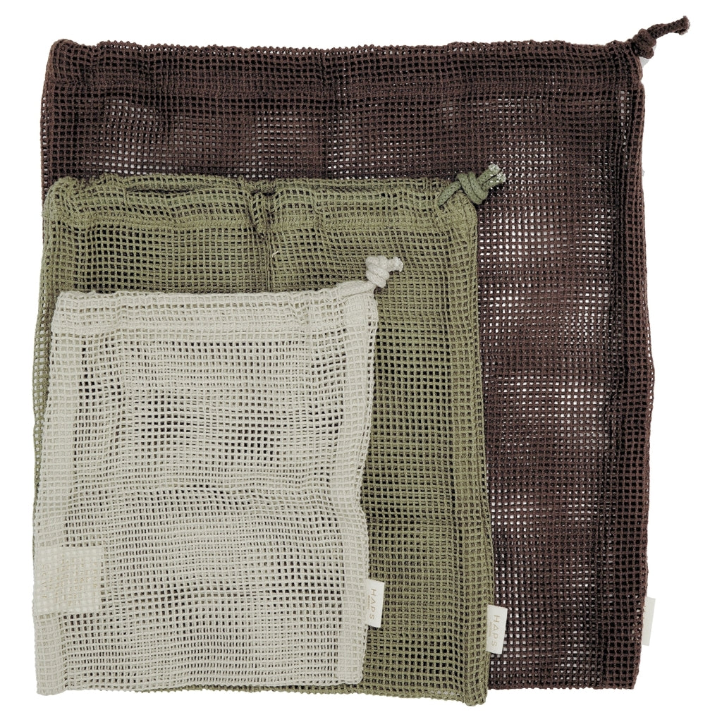 Haps Nordic Mesh bags 3-pack Mesh bag Forest mix