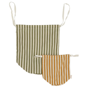 Haps Nordic Multi bag 2-pack Multi bag Marine stripe Mustard/Olive