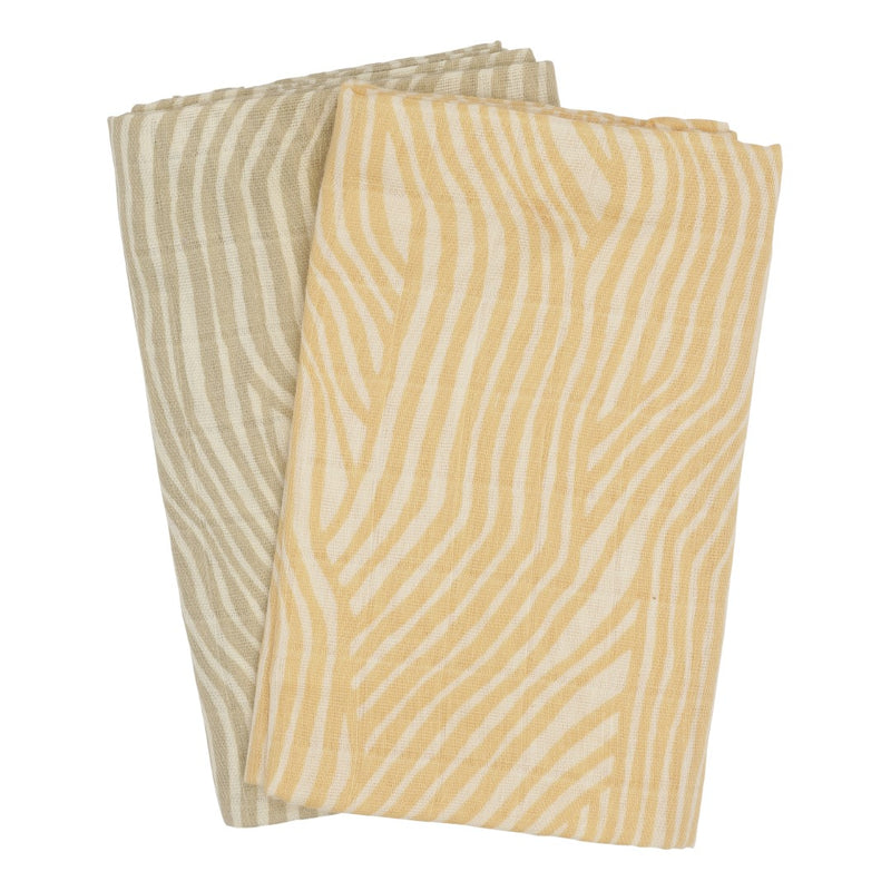 Muslin cloth 2-pack - Summer wave print