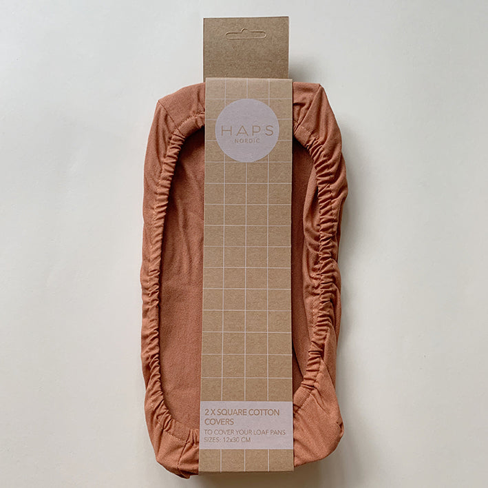 Haps Nordic Square Cotton cover 2-pack solid Cotton cover Terracotta pack