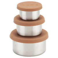 Haps Nordic Steel trio Food jar Terracotta
