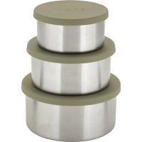 Haps Nordic Steel trio large Food jar Olive