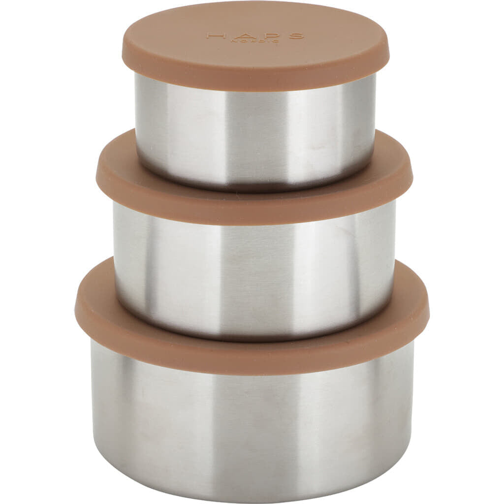 Haps Nordic Steel trio large Food jar Terracotta