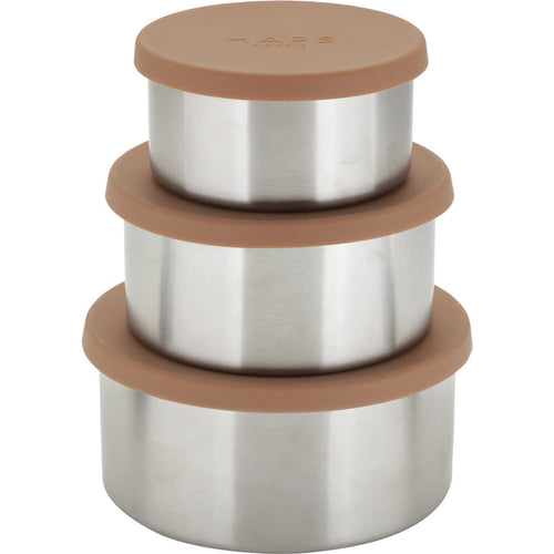 Haps Nordic Steel trio large Food jar Terracotta