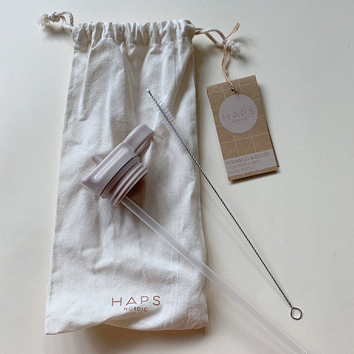 Haps Nordic Straw Lid for 700ml waterbottle&brush Lid Oyster Grey