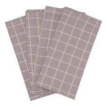 Load image into Gallery viewer, Textile napkins 4-pack - Lavender check