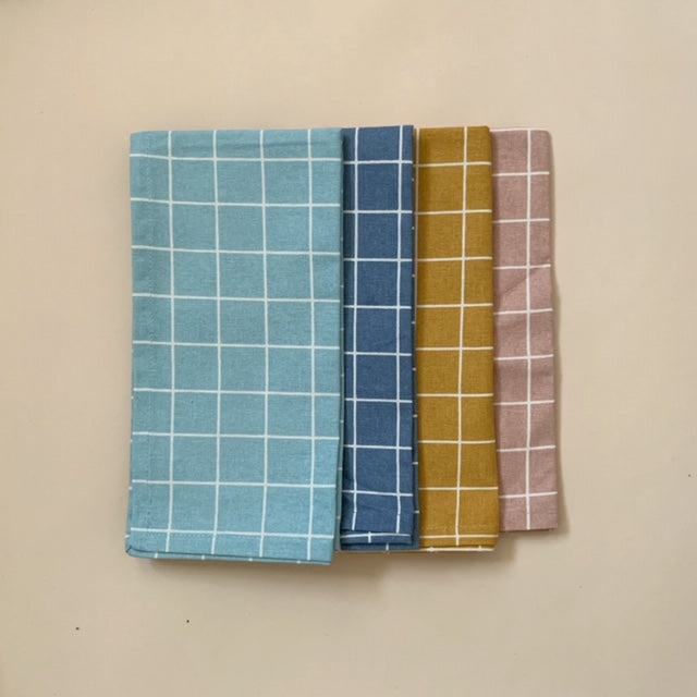 Haps Nordic Textile napkins 4-pack Napkins Mustard Check