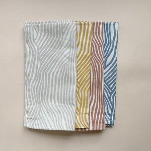 Textile napkins 4-pack - Mustard Wave