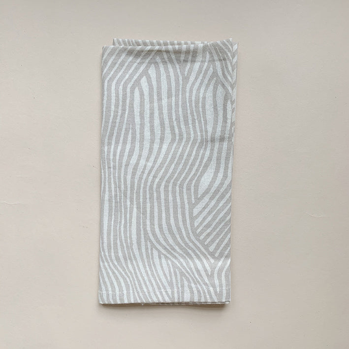 Haps Nordic Textile napkins 4-pack Napkins Oyster grey Wave