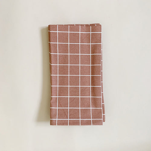 Textile napkins 4-pack - Terracotta Check