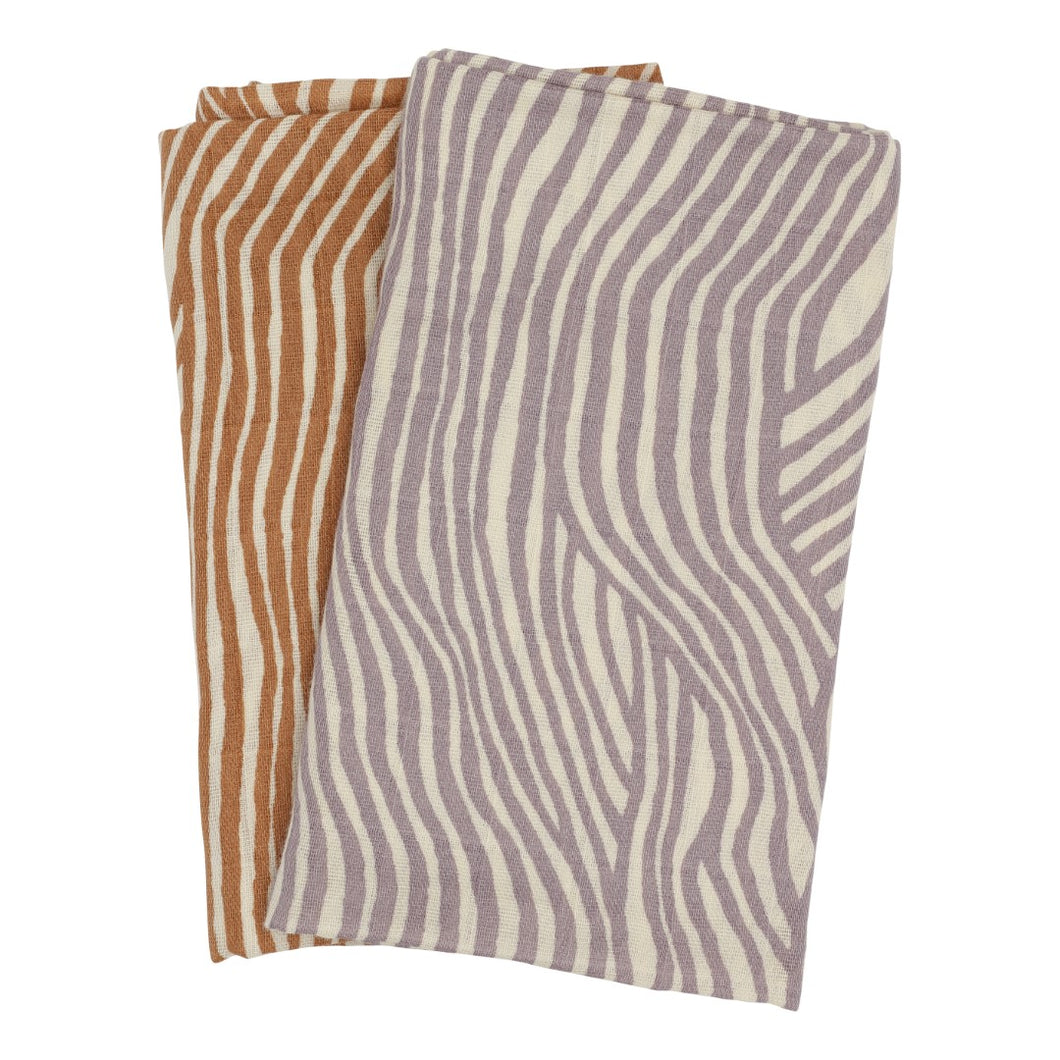Wash cloth 2-pack - Spring wave print